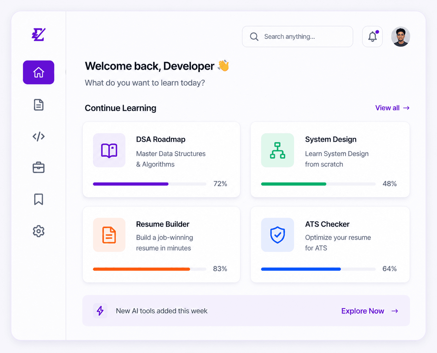 Elvoret software engineering learning dashboard